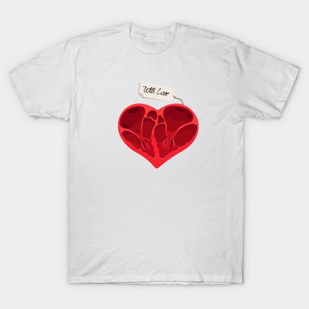 Valentines anatomy heart T-Shirt by Voysla